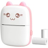 Mini Imprimanta Termica Portabila Bluetooth USB, 200DPI, 57x30mm, Baterie 1000mAh, 1 Rola Inclusa, Foto, Etichete, Notite