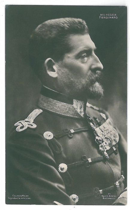 992 - Regele FERDINAND, Royalty, Regale - old postcard, CENSOR - used - 1915
