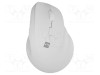 Mouse NATEC alb fără fir USB A, 6 butoane, rază 10m, optic ergonomic