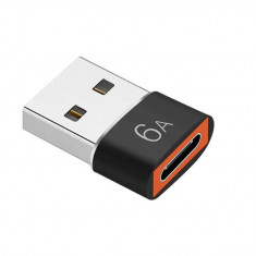 Adaptor OTG, de la USB tata la Type-C mama, 60W - Negru