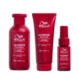 Cumpara ieftin Pachet pentru par deteriorat, Wella Professionals, Ultimate Repair, Sampon 250ml + Balsam 200ml + Ser 30ml