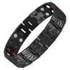 Bratara magnetica din otel inoxidabil, black, model SY116QD