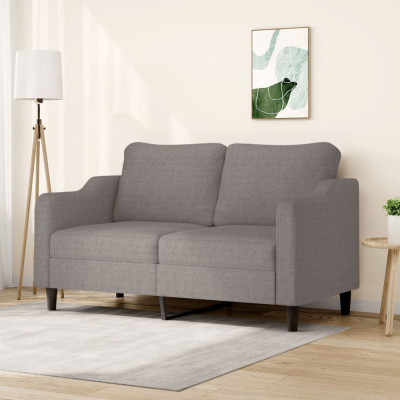 Gossi canapea cu 2 locuri, gri taupe, 140 cm, material textil foto