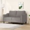 Gossi canapea cu 2 locuri, gri taupe, 140 cm, material textil