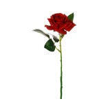 Floare decorativa artificiala, Trandafir, Rosu, 32 cm, ATU-087977, Oem