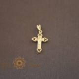 Cumpara ieftin Cruciulita unisex placata cu aur , 2 cm, cu detalii fine si finisaj elegant