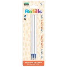 Rezerve cu cerneala care se sterge pentru pix cu capac, 3 buc albastru (blister)