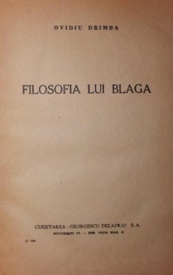 FILOSOFIA LUI BLAGA foto