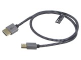 Cablu HDMI Goobay, 0,5m, textil, argintiu, HDMI 2.1, 8K, ecranat