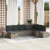 VidaXL Set de canapele pentru grădină cu pernă 8 pcs Gri Rattan poli 3359428