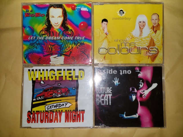 4 Maxi-Single-uri Eurodance (anii &#039;90), CD-uri originale, Near-Mint