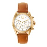 Ceas Dama Michael Kors Bradshaw MK2961, Quartz, Inox, Curea Piele, 36mm, Rezistent Apa 10 ATM