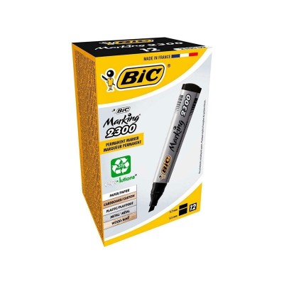 Marker permanent 2300 negru 12/cutie &amp;ndash; BIC foto