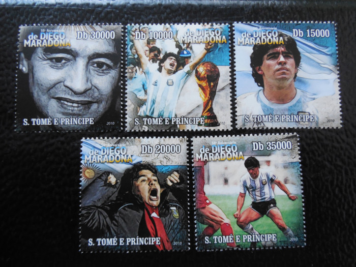 Sao Tome si Principe-Sport,Fotbal ,Maradona-serie completa ,MNH