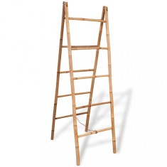 vidaXL Scară dublă pentru prosoape cu 5 trepte din bambus 50 x 160 cm 243714