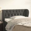 Tablie de pat cu aripioare gri &icirc;nchis 93x23x78/88 cm catifea GartenMobel Dekor, vidaXL