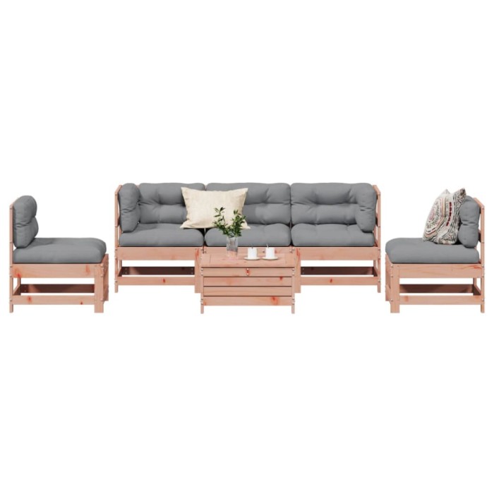 vidaXL Set mobilier de grădină cu perne, 6 piese, lemn masiv Douglas 3250718