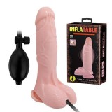 ​Dildo gonflabil realist cu ventuza, Baile, 20 cm