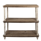 Cumpara ieftin Consola lemn maro alb 110x40x113 cm