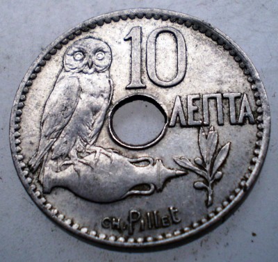 7.790 GRECIA BUFNITA 10 LEPTA 1912 foto