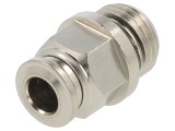 Racord Push-in Simplu 1/4" Alamă Nichelată 20bar