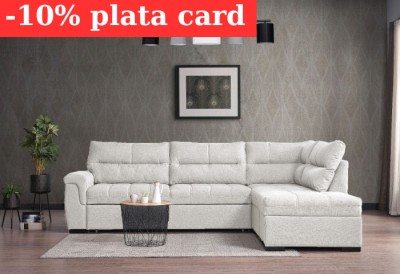 Coltar Cansas-Prime 300x100x230 cm Lada Depozitare Tapitat Catifea Nuanta Crem foto