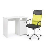 Set de birou Family One 100x50x74 cm cu scaun rotativ Fit, alb-verde