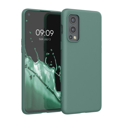 Husa pentru OnePlus Nord 2 5G, Silicon, Verde, 56036.166, kwmobile foto