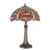 Lampa mare Tiffany din bronz cu decoratiuni portocalii TA-16