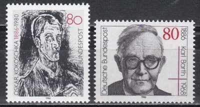 Germania 1986 - Aniversari - Personalitati, 2 Serii, MNH foto