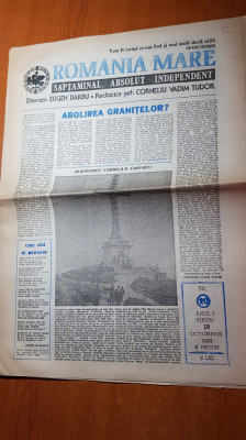 ziarul romania mare 19 octombrie 1990-redactor sef corneliu vadim tudor foto