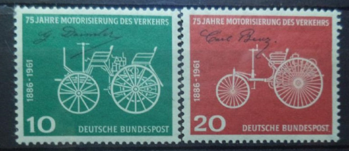 GERMANIA 1961 &ndash; AUTOMOBILE DE EPOCA, serie MNH, SD157