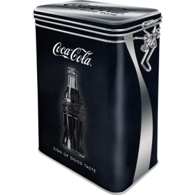 Cutie metalica cu capac etans - Coca Cola Black foto