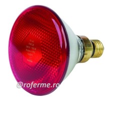 Bec incalzire 175W, infrarosu, sticla securizata rosie