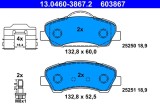 ATE 13.0460-3867.2 set placute frana,frana disc