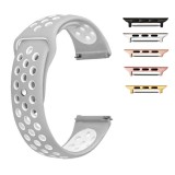 Curea silicon, compatibila Apple Watch 10, 42mm, Gri/Alb