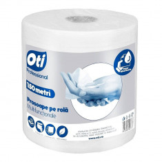 Prosoape Hartie OTI Professional, 2 Straturi, 714 Foi/Rola, 21x22 cm, Lungime Rola 150 m, Prosoape Unica Folosinta, Rola Servetele Bucatarie, Prosoape