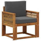 vidaXL Canapea Medie pentru Exterior Lemn Solid de Acacia natural 3438836