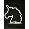 Decoratiune luminoasa cu baterii unicorn 25 cm alb rece, Flippy