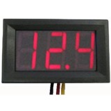 Voltmetru LED 0-100Vdc 48X28X22mm rosu
