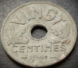 Cumpara ieftin Moneda istorica (VINGT) 20 CENTIMES - FRANTA, anul 1941 * cod 4604