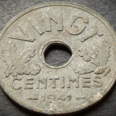 Moneda istorica (VINGT) 20 CENTIMES - FRANTA, anul 1941 * cod 4604