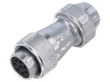 Mufă WF20 mamă PIN 8 IP67 10A lipire pe cablu 500V