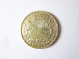 Letonia 1 Lats 1924 argint placat cu aur in stare foarte buna,diametrul=23,greutate=5 grame