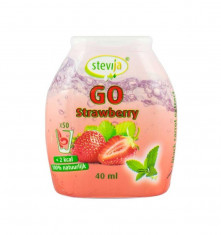 Stevija Go Indulcitor pe baza de stevie cu aroma de capsuni, 40ml foto