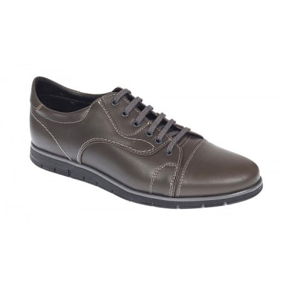 Pantofi barbati casual din piele naturala Gri, GKR67GRI foto