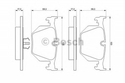 Set placute frana,frana disc BMW Seria 3 Touring (E46) (1999 - 2005) BOSCH 0 986 494 006 foto