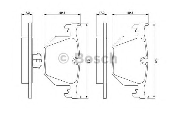 Set placute frana,frana disc BMW Seria 5 (E39) (1995 - 2003) BOSCH 0 986 494 006