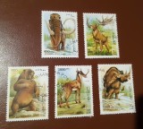 Serie completă timbre Afganistan 1998 &ndash; Fauna preistorică și animale dispărute, 5 timbre -A40