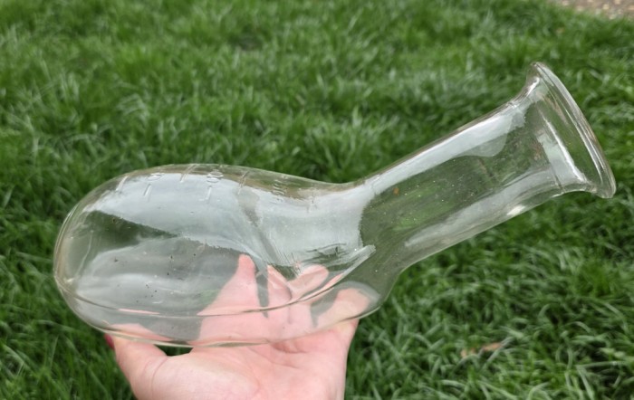 URINAL VINTAGE PENTRU BĂRBAȚI DIN STICLA TRANSPARENTA